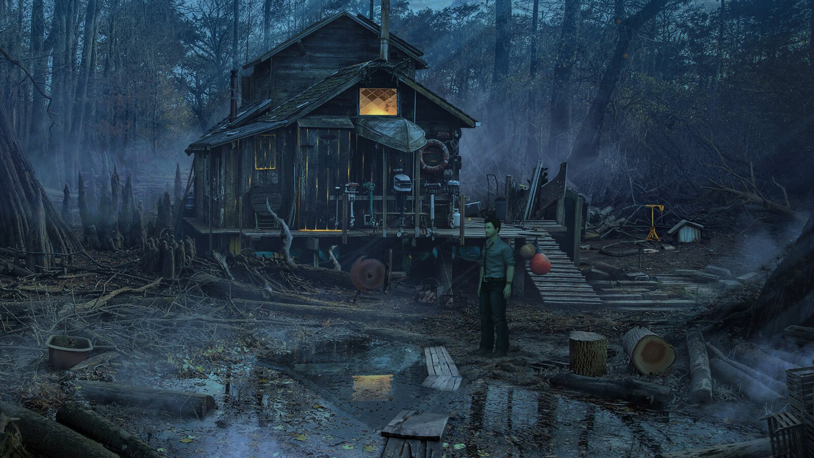 The Mystery of Oak Island – Lager Szene aus dem Point & Click Adventure